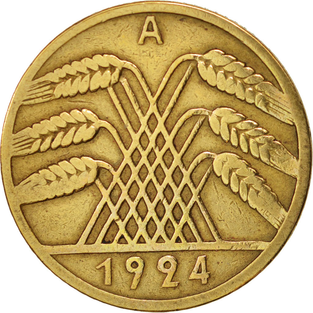 Deutschland, Weimarer Republik, 10 Reichspfennig, 1924, Berlin, EF(40-45), KM:40