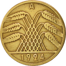 Deutschland, Weimarer Republik, 10 Reichspfennig, 1924, Berlin, EF(40-45), KM:40