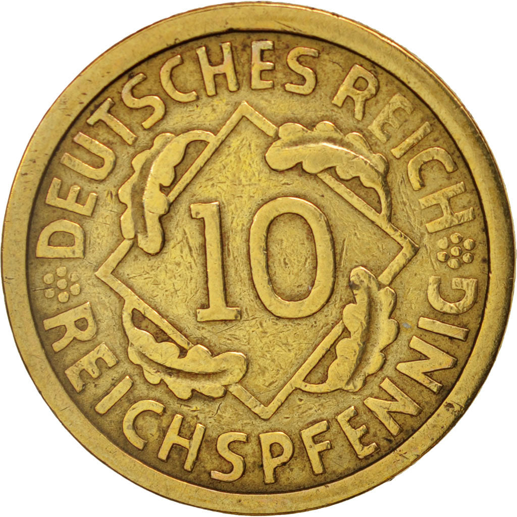 Deutschland, Weimarer Republik, 10 Reichspfennig, 1924, Berlin, EF(40-45), KM:40