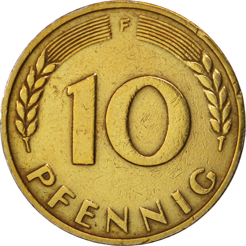 République fédérale allemande, 10 Pfennig, 1949, Stuttgart, TTB, KM:103
