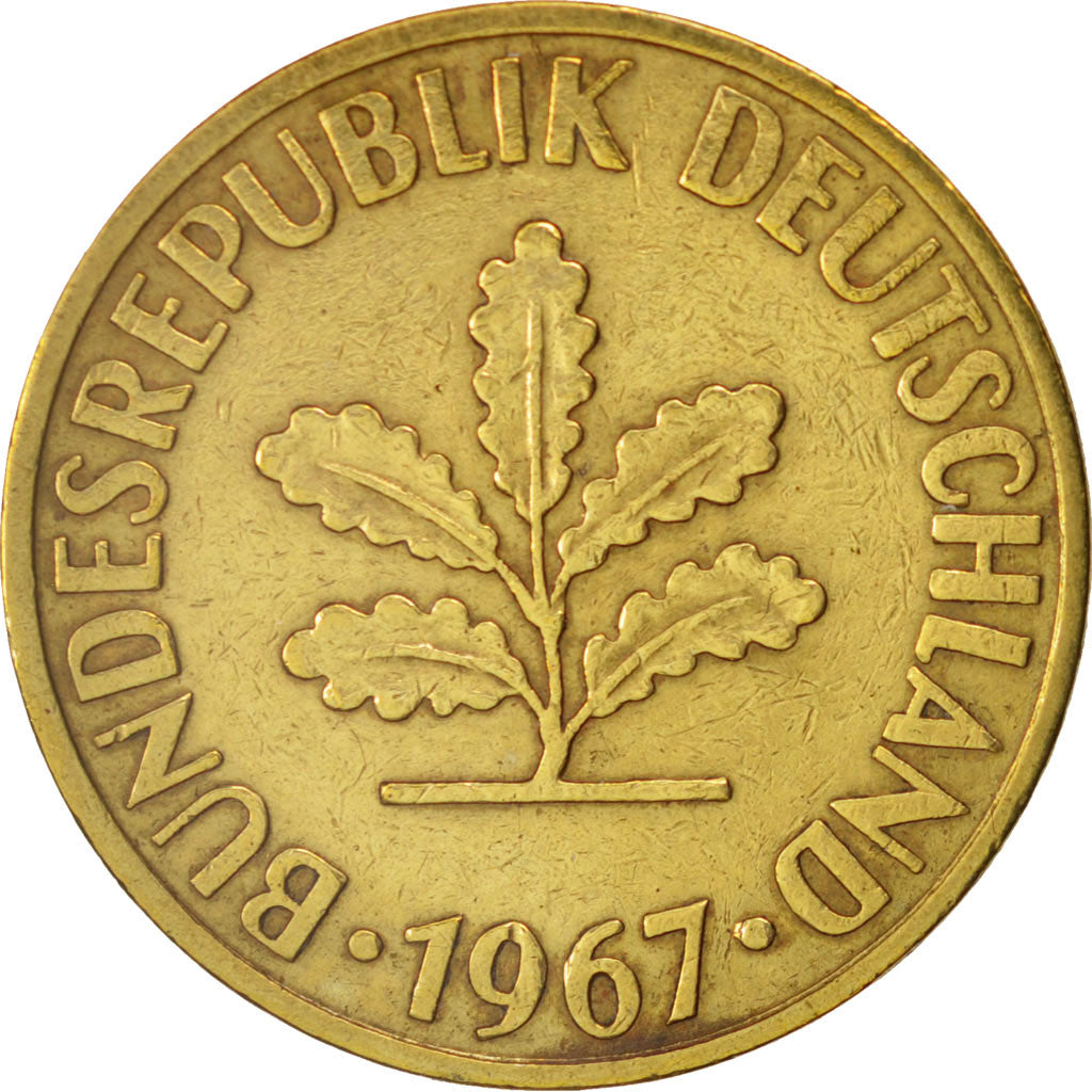 Monnaie, République fédérale allemande, 10 Pfennig, 1967, Hambourg, TTB