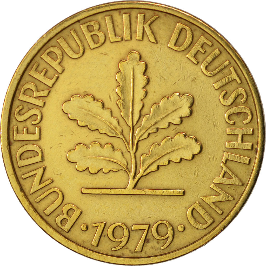 Monnaie, République fédérale allemande, 10 Pfennig, 1979, Stuttgart, TTB