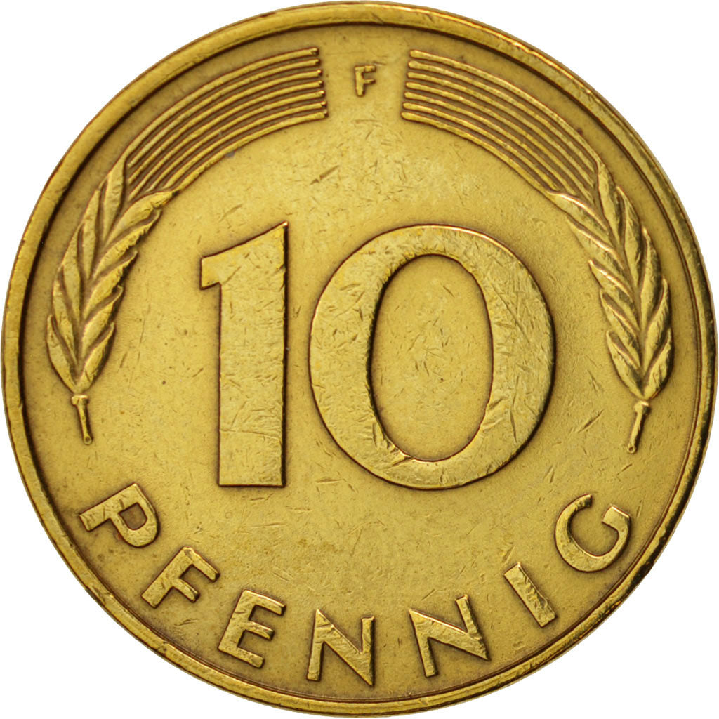 Monnaie, République fédérale allemande, 10 Pfennig, 1979, Stuttgart, TTB
