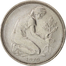 Moneta, GERMANIA - REPUBBLICA FEDERALE, 50 Pfennig, 1970, Stuttgart, BB