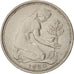 GERMANY - FEDERAL REPUBLIC, 50 Pfennig, 1980, Munich, EF(40-45), KM:109.2