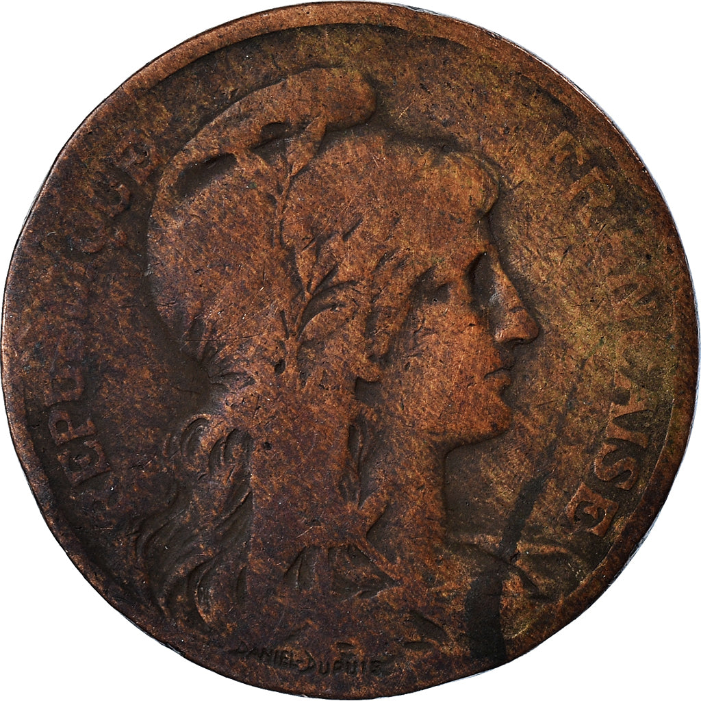Munten, Frankrijk, 5 Centimes, 1899, FR, Bronzen