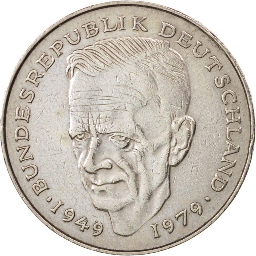 Moneta, GERMANIA - REPUBBLICA FEDERALE, 2 Mark, 1989, Hamburg, BB, Nichel