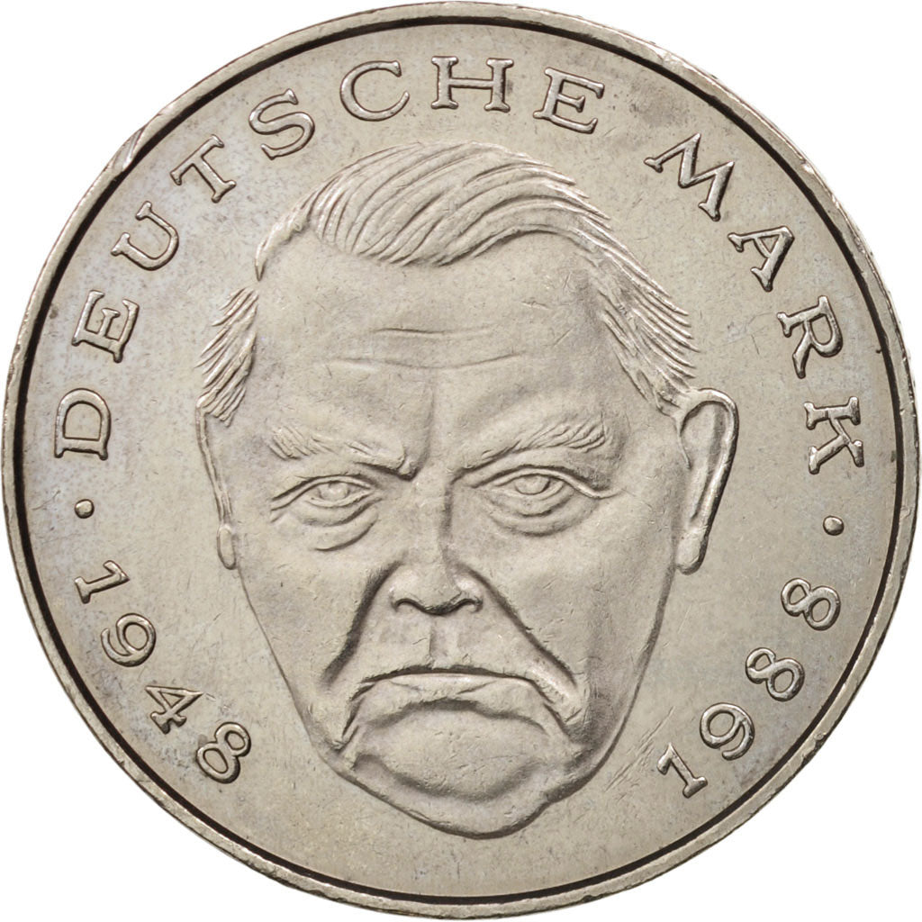 Bundesrepublik Deutschland, 2 Mark, 1989, Hamburg, EF(40-45), KM:170
