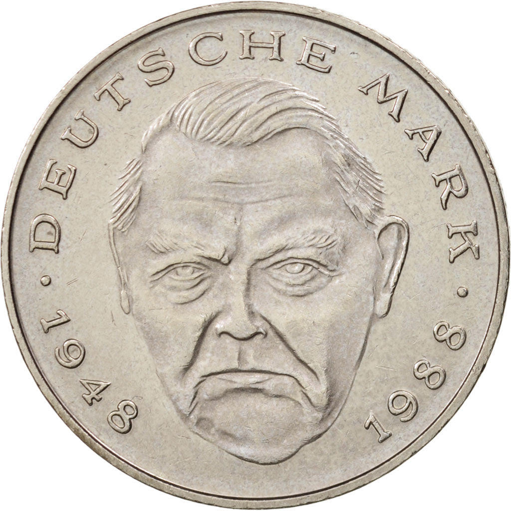 GERMANY - FEDERAL REPUBLIC, 2 Mark, 1994, Stuttgart, EF(40-45), KM:170