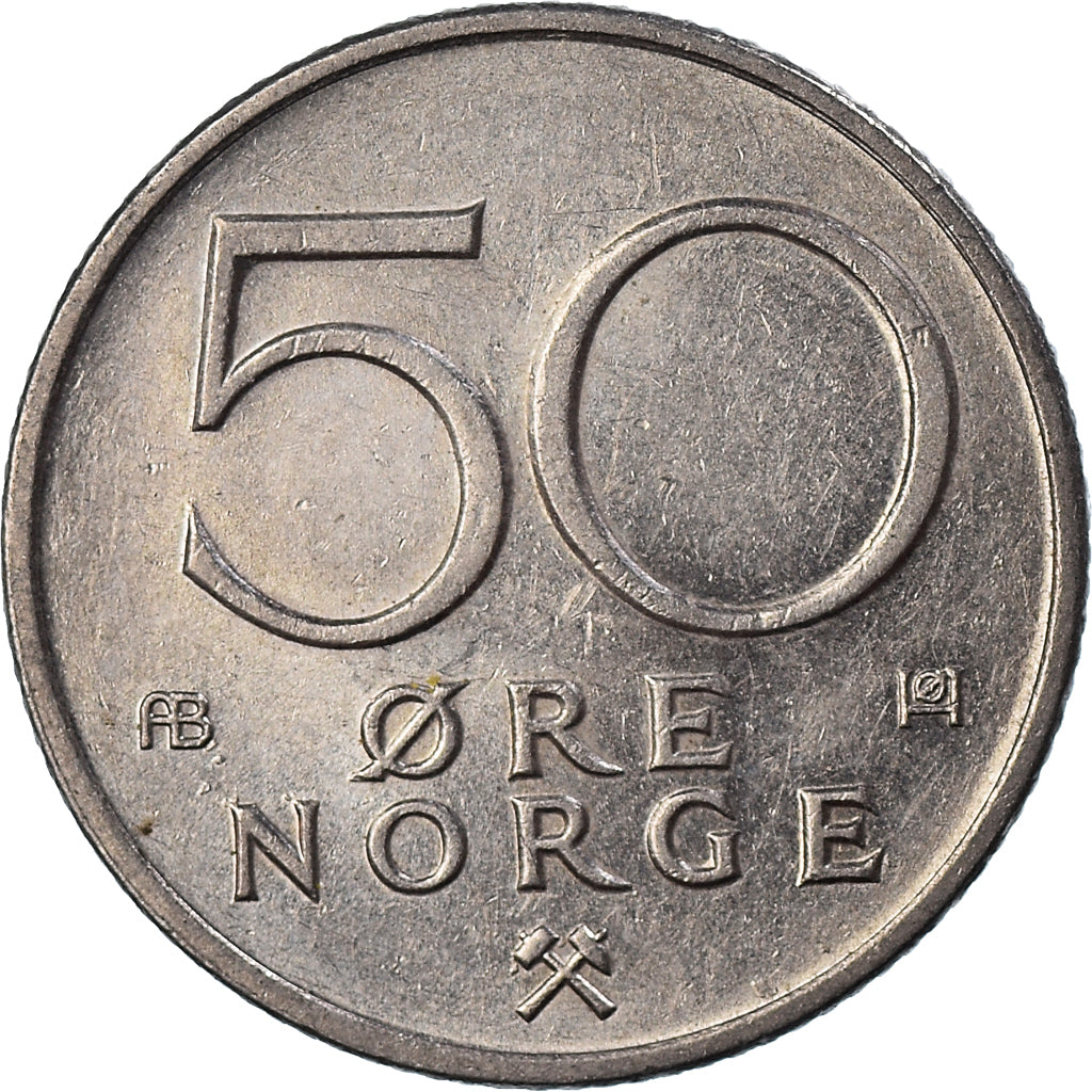 Moneda, Noruega, 50 Öre, 1975