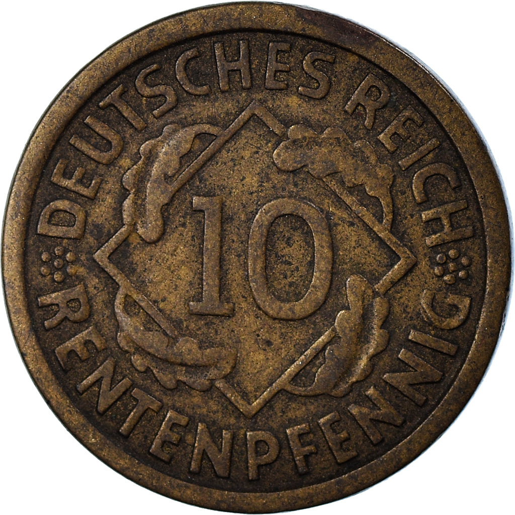 Coin, GERMANY, WEIMAR REPUBLIC, 10 Rentenpfennig, 1923