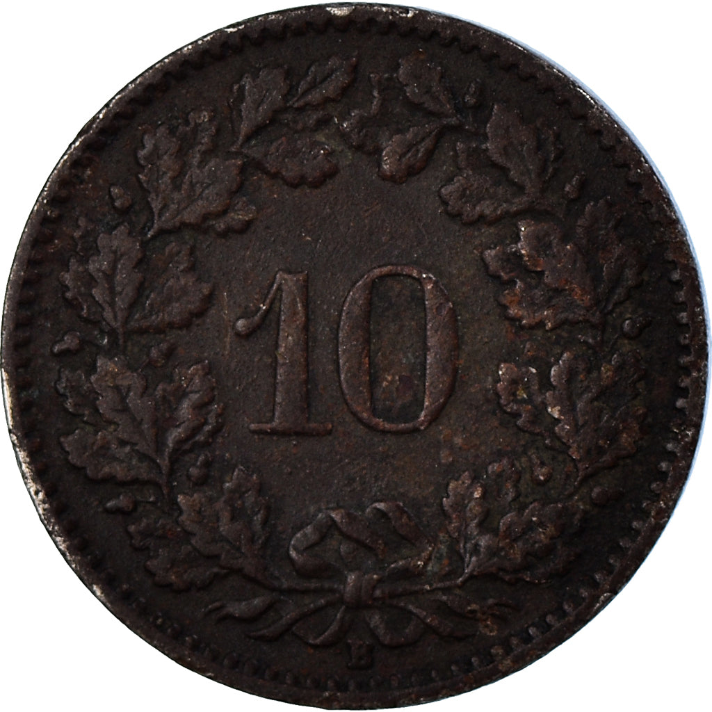 Munten, Zwitserland, 10 Rappen, 1909