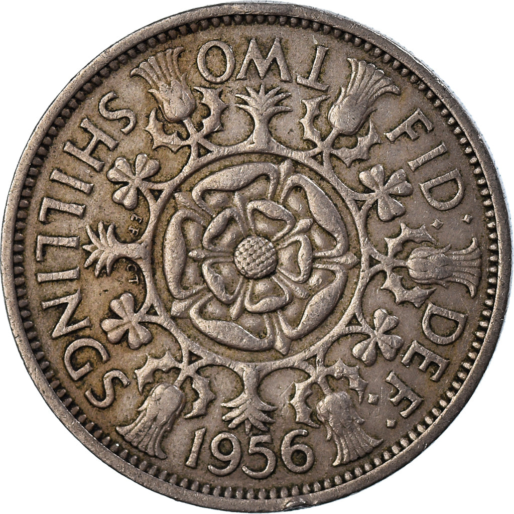 Coin, Great Britain, Florin, Two Shillings, 1956