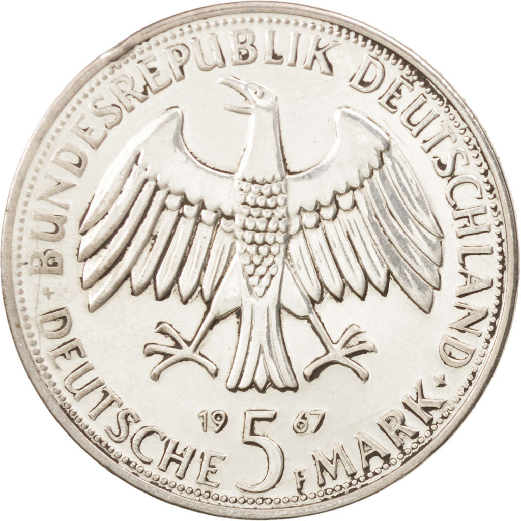 Münze, Bundesrepublik Deutschland, 5 Mark, 1967, Stuttgart, Germany, VZ