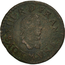 Coin, France, Louis XIII, Denier tournois, buste enfantin « petite