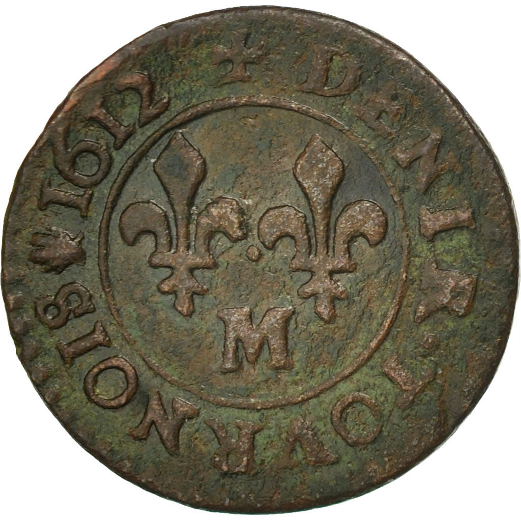 Coin, France, Louis XIII, Denier tournois, buste enfantin « petite