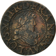 Münze, Frankreich, Louis XIII, Denier tournois, buste juvénile, Denier