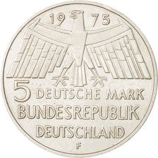 République fédérale allemande, 5 Mark, 1975, Stuttgart, SUP, KM:142.1