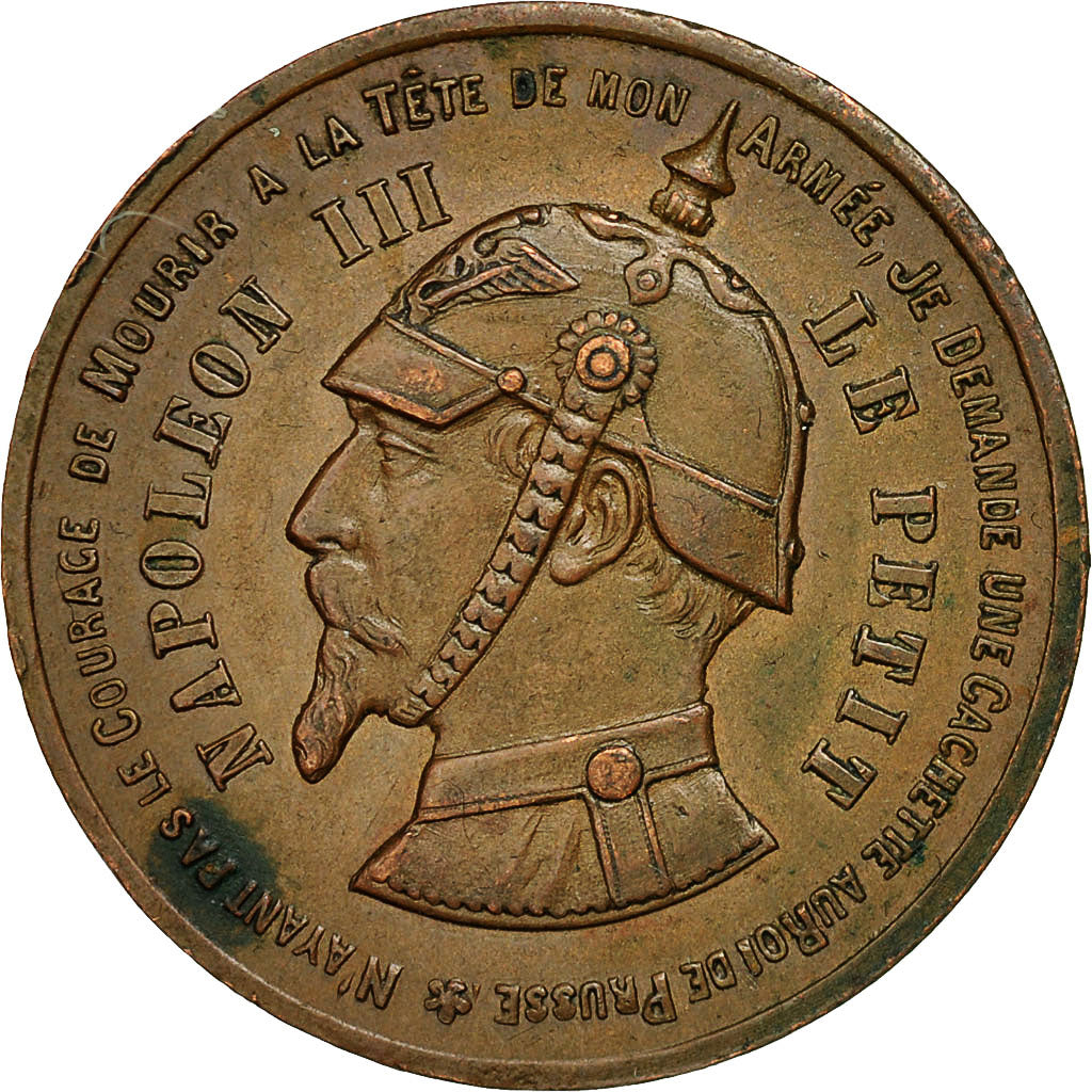 token, France, Napoleon III, Satirical, Module de 10 Centimes, Circa 1870