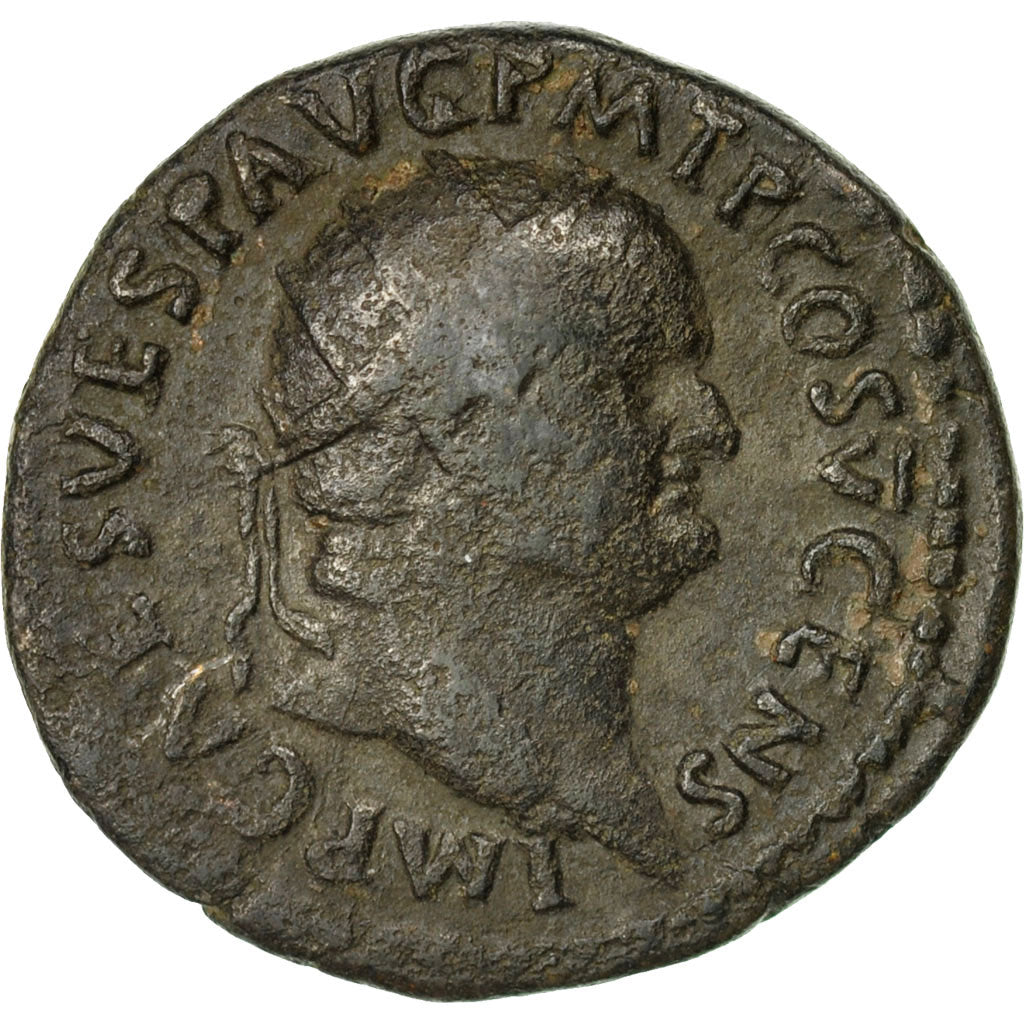 Coin, Vespasian, Dupondius, AD 74, Rome, VF(30-35), Bronze, RIC:715