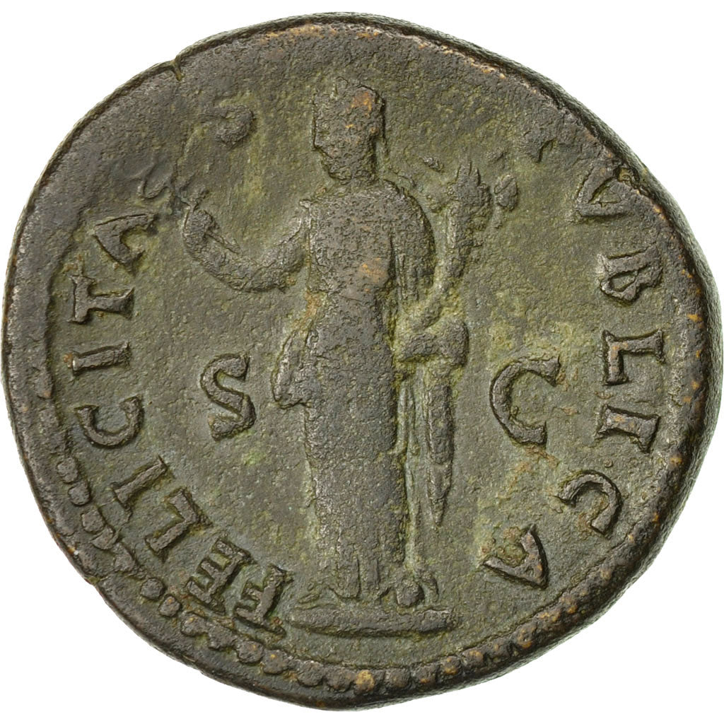 Coin, Vespasian, Dupondius, AD 74, Rome, VF(30-35), Bronze, RIC:715