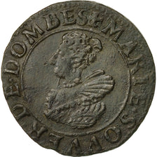 Monnaie, France, DOMBES, Marie de Montpensier, Double Tournois, 1627, Trévoux
