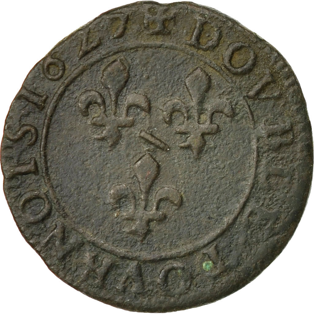 Monnaie, France, DOMBES, Marie de Montpensier, Double Tournois, 1627, Trévoux