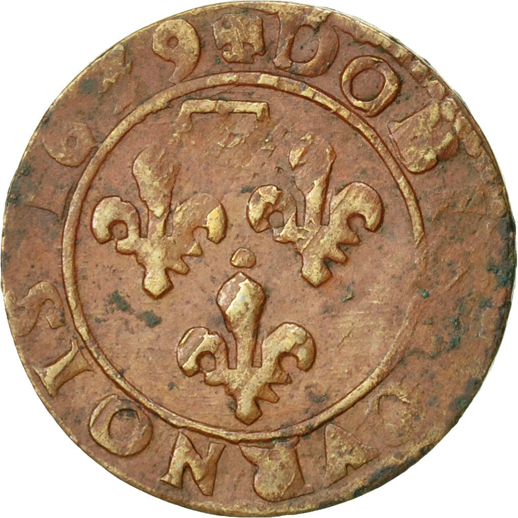 Münze, Frankreich, Gaston d'Orléans, Double Tournois, 1639, Trévoux, Variety