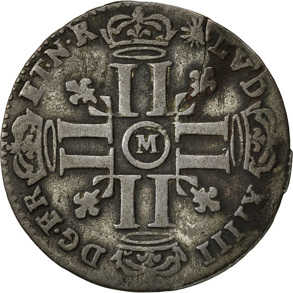 Monnaie, France, Louis XIV, Quinzain, 1693, Toulouse, TTB, Billon, Gadoury:91