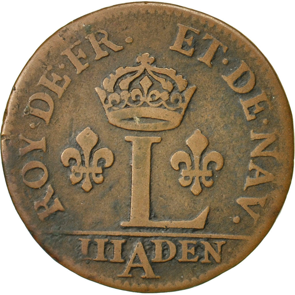 Coin, France, Louis XIV, Essai du Liard de 3 deniers, 1649, Paris, Rare
