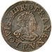 Coin, France, Louis XIII, Double Tournois, 1638, Tours, EF(40-45), Copper