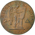Coin, France, Essai au module du Sol au génie, 1792, VF(30-35), Bronzed Tin