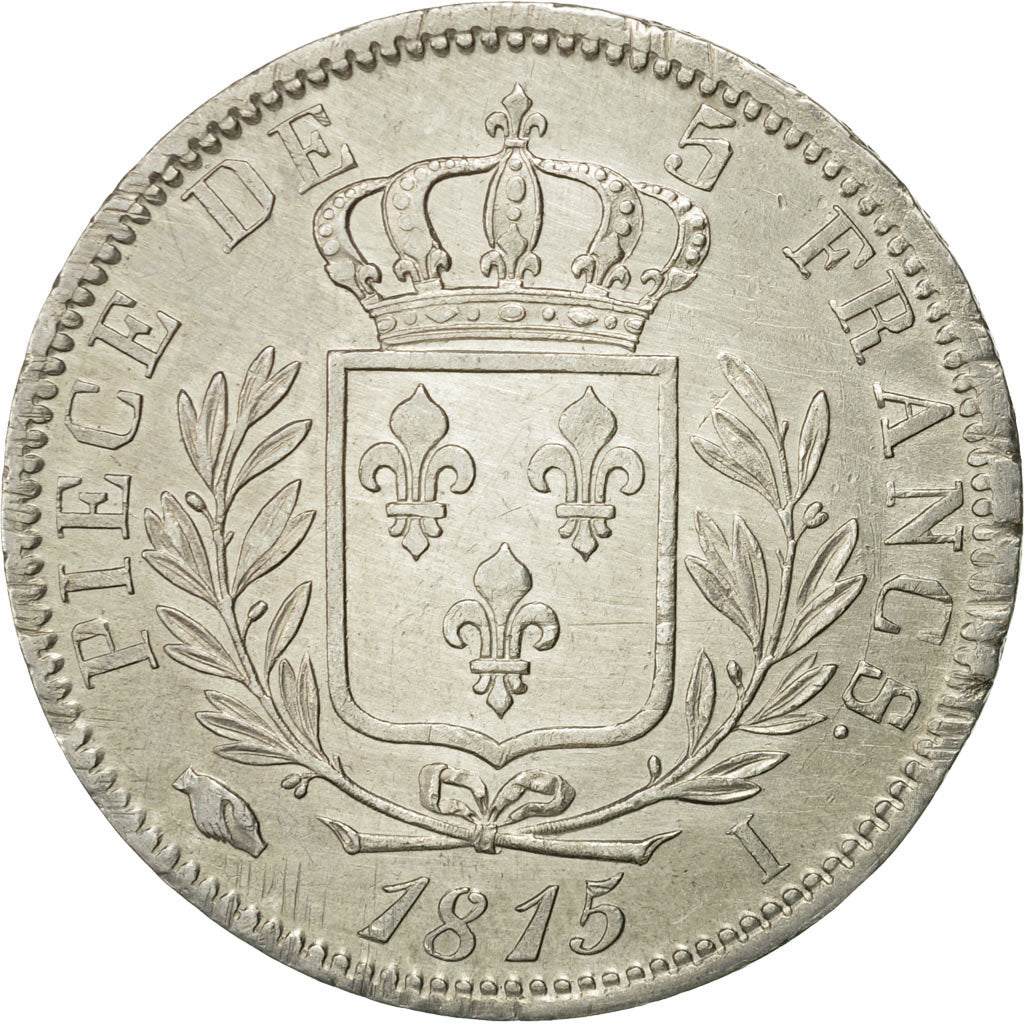 Monnaie, France, Louis XVIII, 5 Francs, 1815, Limoges, TTB+, Argent, Gadoury:591