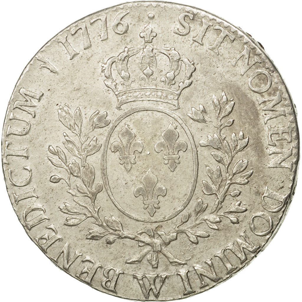 Moneda, Francia, Louis XVI, Ecu aux branches d'olivier, 1776, Lille, MBC, Plata