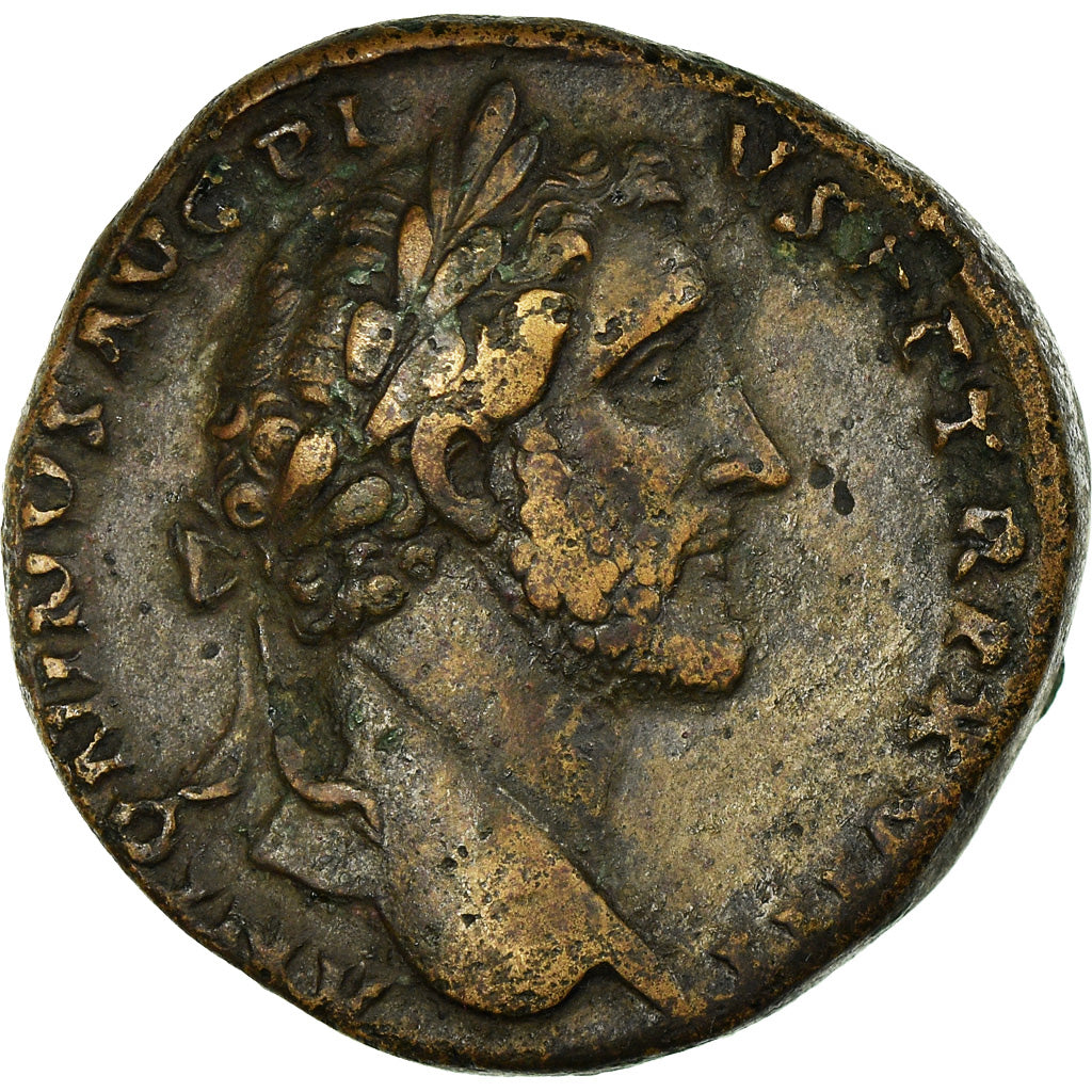 Moneda, Antoninus Pius, Sestercio, Roma, MBC, Bronce