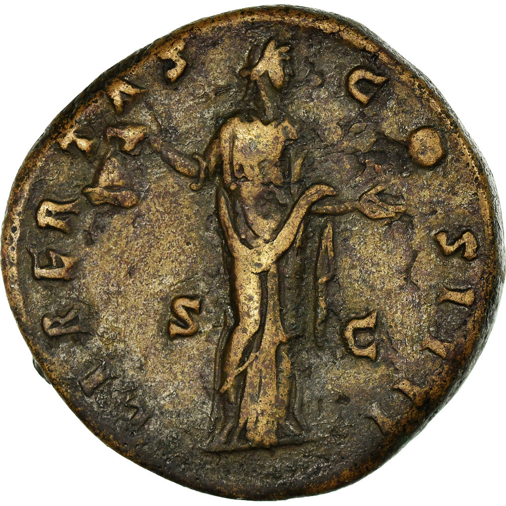 Moneda, Antoninus Pius, Sestercio, Roma, MBC, Bronce