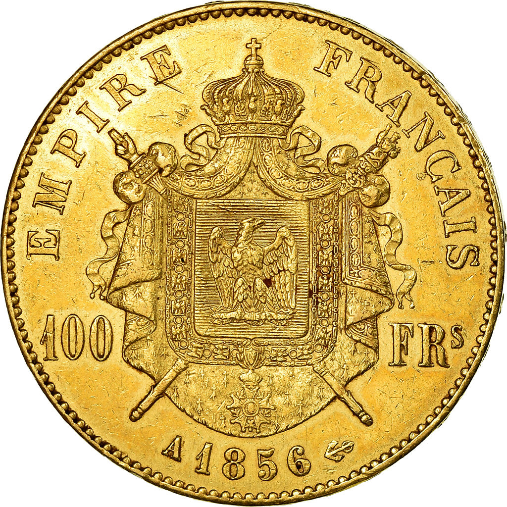 Munten, Frankrijk, Napoleon III, 100 Francs, 1856, Paris, ZF+, Goud