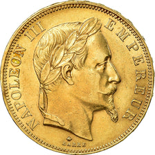 Moneda, Francia, Napoleon III, 50 Francs, 1865, Paris, EBC, Oro, Gadoury:1112