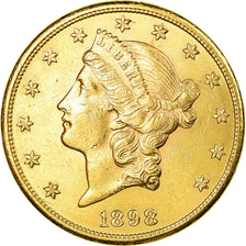 Monnaie, États-Unis, $20, Double Eagle, 1898, San Francisco, SUP, Or, KM:74.3