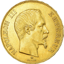 Moneta, Francja, Napoleon III, 100 Francs, 1859, Strasbourg, AU(55-58), Złoto