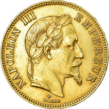 Munten, Frankrijk, Napoleon III, 100 Francs, 1862, Strasbourg, PR, Goud