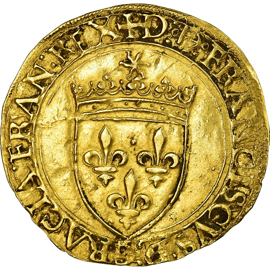 Coin, France, François Ier, Ecu d'or, Bayonne, EF(40-45), Gold, Duplessy:775