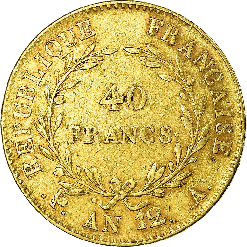 Coin, France, Napoleon I, 40 Francs, An 12, Paris, EF(40-45), Gold, Gadoury:1080