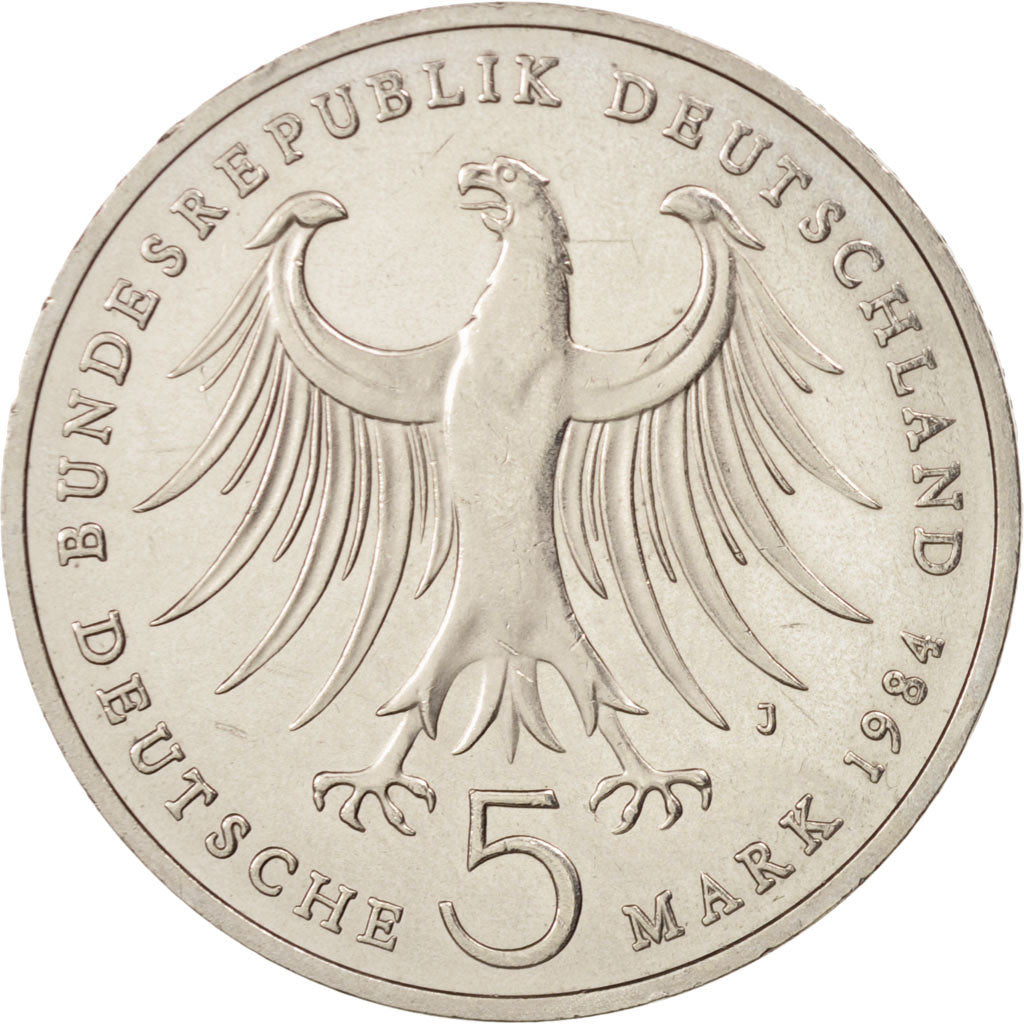 GERMANIA - REPUBBLICA FEDERALE, 5 Mark, 1984, Hamburg, Germany, SPL-, Nichel...