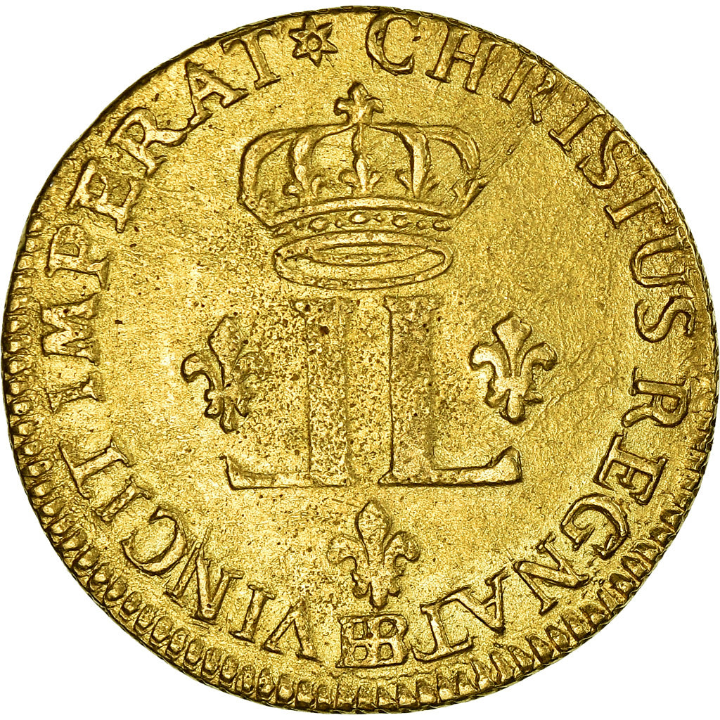 Moeda, França, Louis XV, Louis d'Or, 1721, Strasbourg, EF(40-45), Dourado