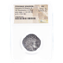 Coin, Egypt, Ptolemy VI, Tetradrachm, graded, NGC, AU, AU(55-58), Silver