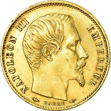 Coin, France, Napoleon III, 5 Francs, 1854, Paris, AU(55-58), Gold, Gadoury:1000