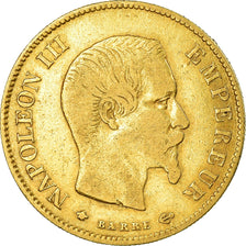 Münze, Frankreich, Napoleon III, 10 Francs, 1858, Strasbourg, S+, Gold