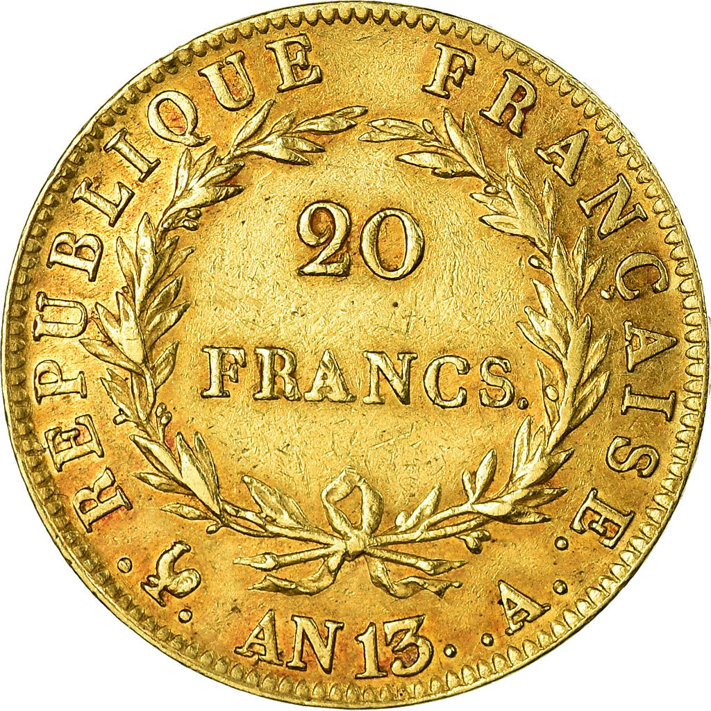 Coin, France, Napoleon I, 20 Francs, AN 13, Paris, AU(50-53), Gold, Gadoury:1022