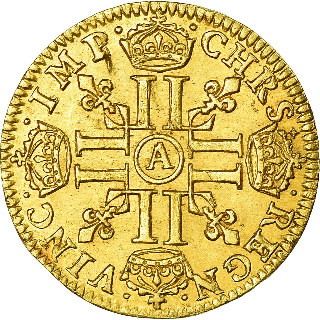 Coin, France, Louis XIII, 1/2 Louis d'or, 1642, Paris, AU(55-58), Gold
